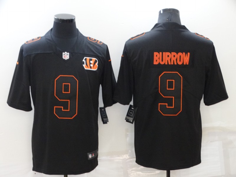 Men Cincinnati Bengals #9 Burrow Black 2022 Nike Vapor Untouchable Limited NFL Jersey